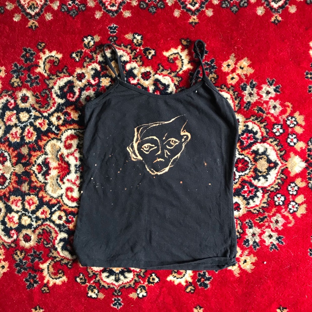 Custom made bleach tank top